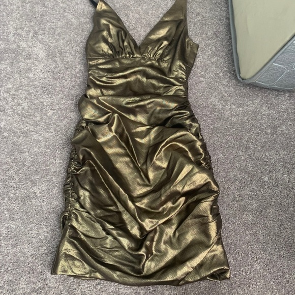 Maria Bianca Nero Dresses & Skirts - maria bianca nero bronze ruched dress